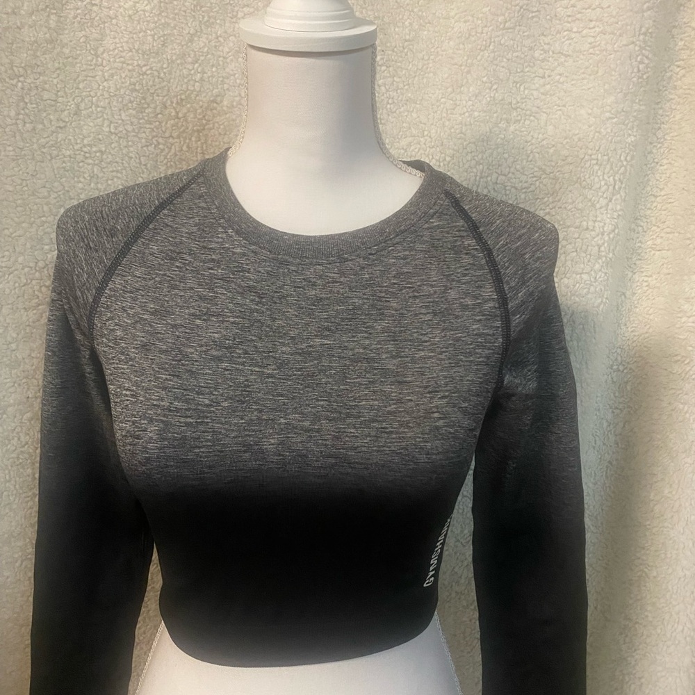 Gray and Black Ombre Women's Top